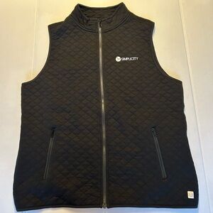 NWT $138 Men’s XL Marine Layer Corbet Vest Black Quilted Zip *Simplicity* Logo